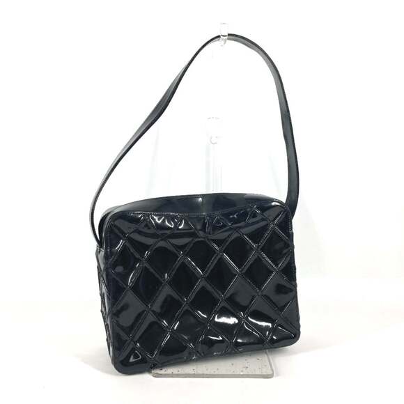 CHANEL Vintage Black Leather Shoulder Bag - Picture 1 of 16